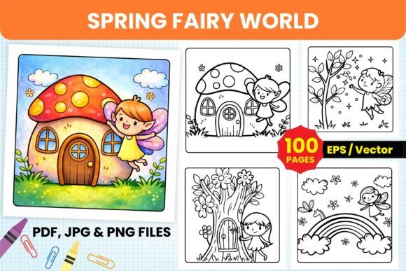Download Spring Fairy World Coloring Book - Coloring book Collection