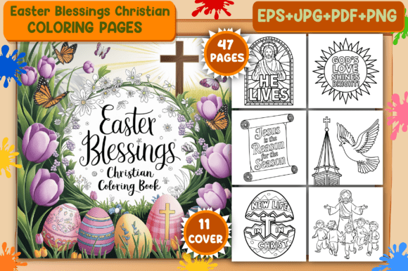 Download Easter Blessings Christian Coloring Book - Coloring book Collection