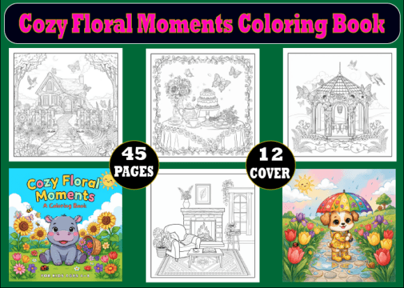 Download 45 Cozy Floral Moments Coloring Pages - Cozy Collection