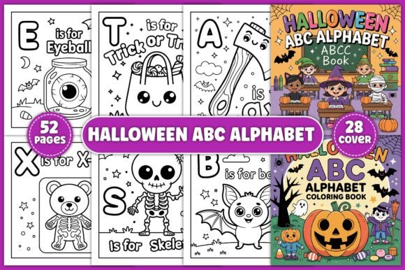 Download Halloween ABC Alphabet Coloring Book - Coloring book Collection