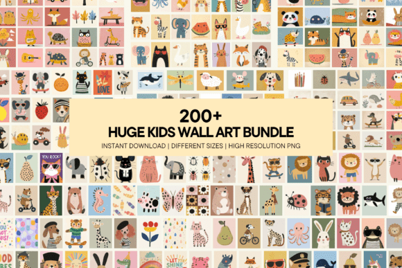 Download Colorful Kids Wall Art Nursery Printable - Premium Resources