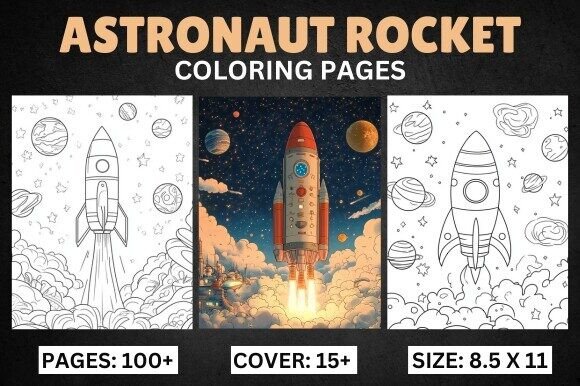 Download Astronaut Rocket Coloring Book Pages - Coloring book Collection