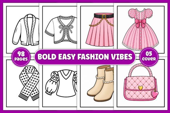 Download Bold Easy Fashion Vibes Coloring Book - Coloring book Collection