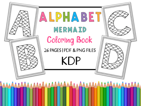 Download KDP Alphabet Mermaid Coloring Book Set 2 - Coloring book Collection