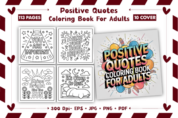 Download Positive Quotes Coloring Book for Adults - Coloring book Collection