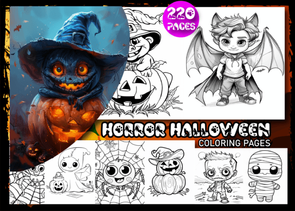 Download Horror Halloween Coloring Book for Kids - Coloring book Collection