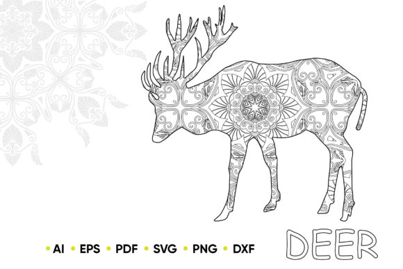 Download Mandala Deer for KDP Coloring Book - Coloring book Collection