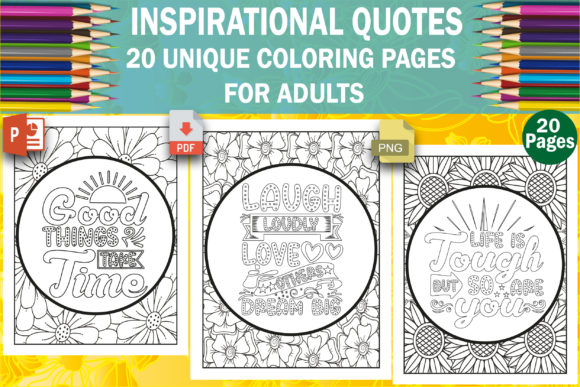 Download Inspirational Quotes Coloring Book - Coloring book Collection