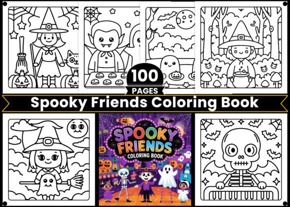 Download Spooky Friends Cute &amp; Cozy Coloring Page - Cozy Collection