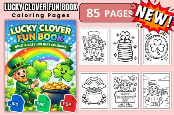 Download Lucky Clover Holiday Coloring Book - Coloring book Collection
