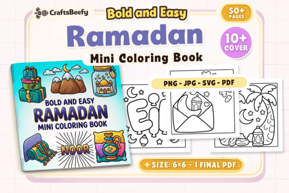 Download Bold and Easy Ramadan Mini Coloring Book - Coloring book Collection