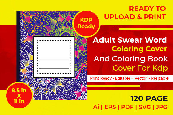 Download Abstract Coloring Book Cover for Kdp - Coloring book Collection