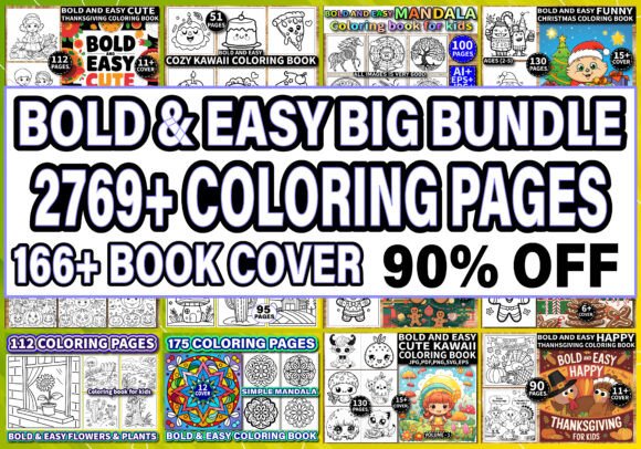 Download Bold and Easy Bundle Coloring Book Pages - Coloring book Collection
