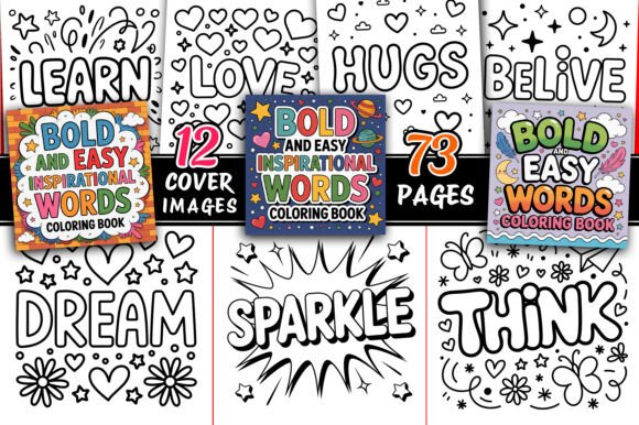 Download Bold &amp; Easy Inspirational Coloring Book - Coloring book Collection