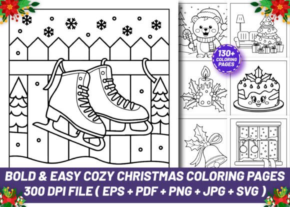 Download Bold Easy Cozy Christmas Coloring Pages - Cozy Collection