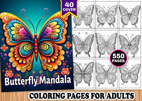 Download Adults Butterfly Mandala Coloring Book - Coloring book Collection