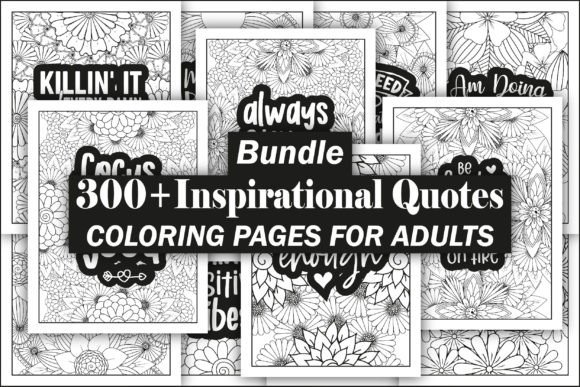 Download Inspirational Quotes Coloring Book Bundl - Coloring book Collection
