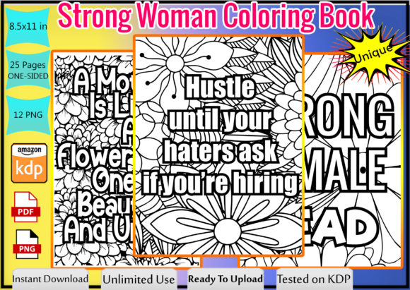 Download Strong Woman Coloring Book - Coloring book Collection